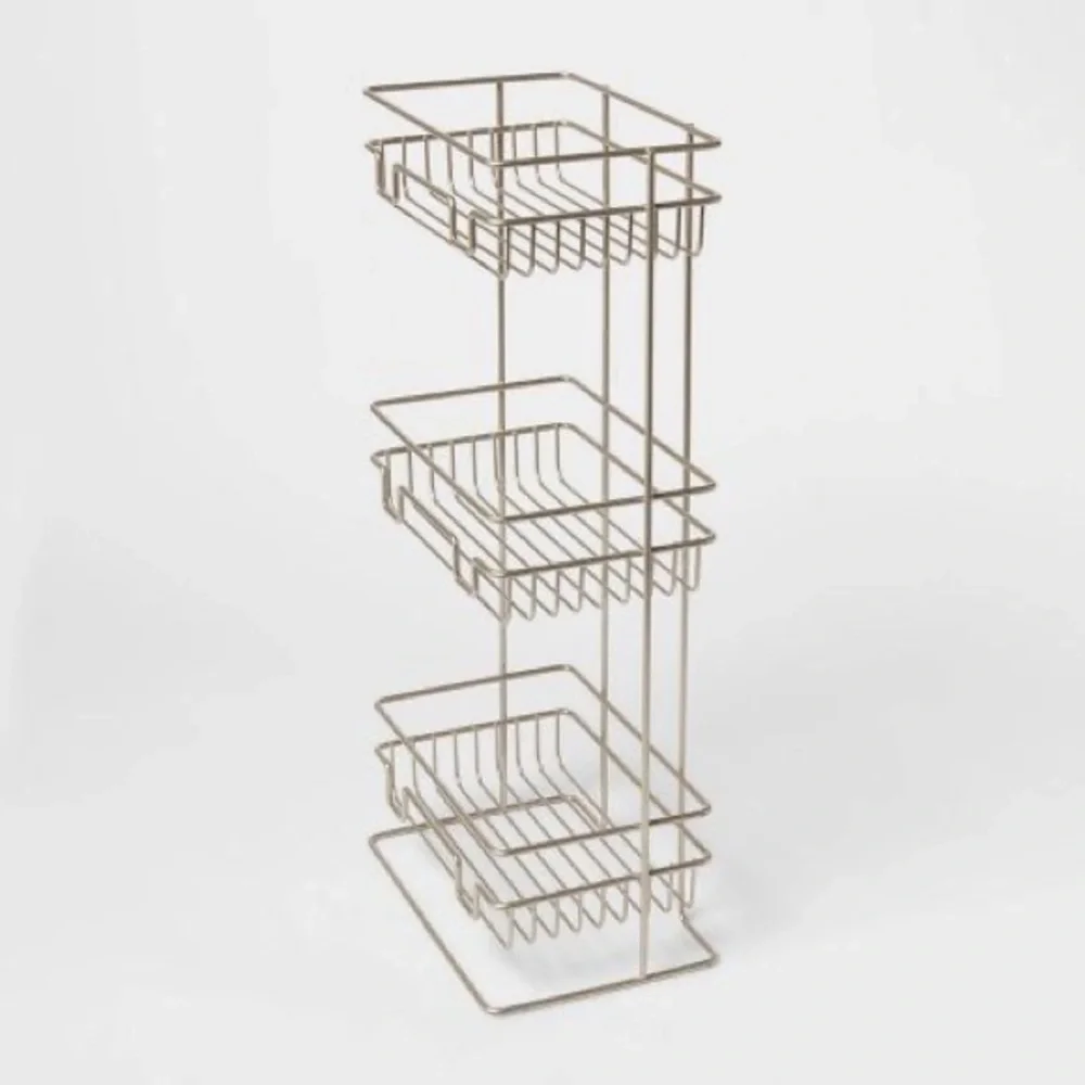 Shower cart caddy shelf organizer three shelves for all necessities